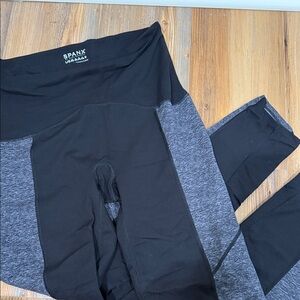 SPANX Black and Gray Active Leggings